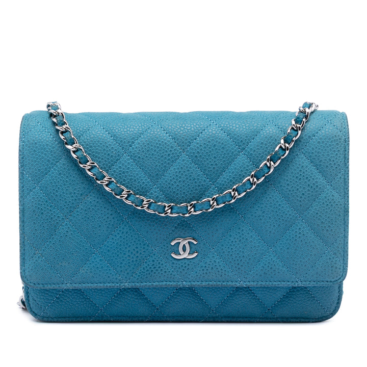 Chanel CC Matelassé Caviar Wallet on Chain