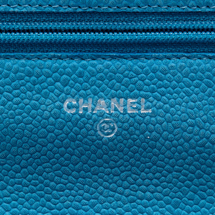 Chanel CC Matelassé Caviar Wallet on Chain