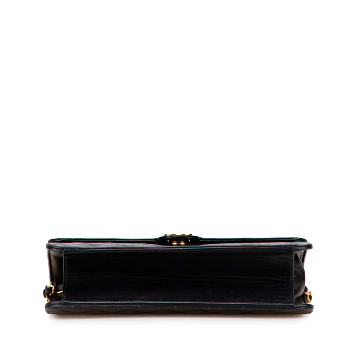 Medium CC Quilted Lambskin Single Flap Black - Gaby Paris