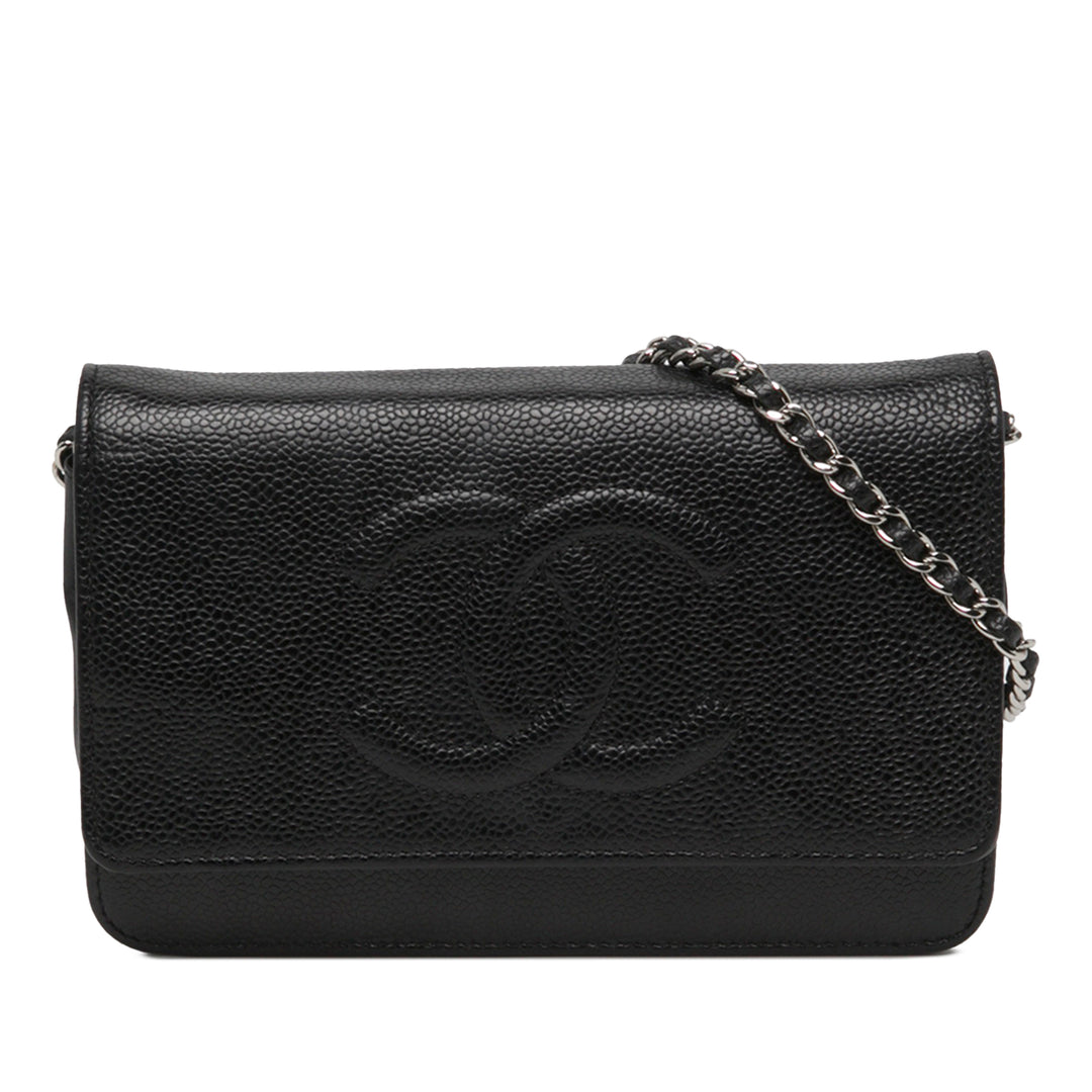 Chanel Sac bandoulière CC Timeless Wallet on Chain Cuir caviar Noir – vue principale – GABY PARIS