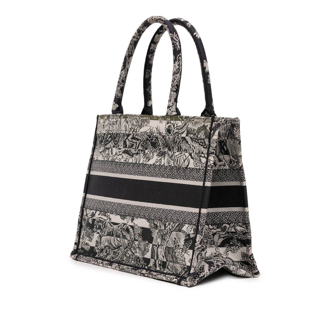 Dior Medium Striped Toile Reverse brodé Dioriviera Toile de Jouy Book Cabas