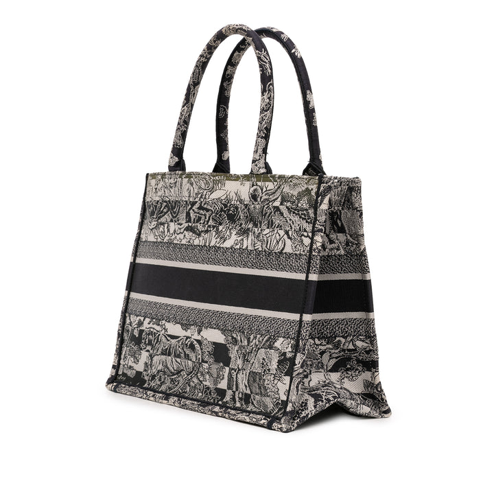 Dior Medium Striped Toile Reverse brodé Dioriviera Toile de Jouy Book Cabas