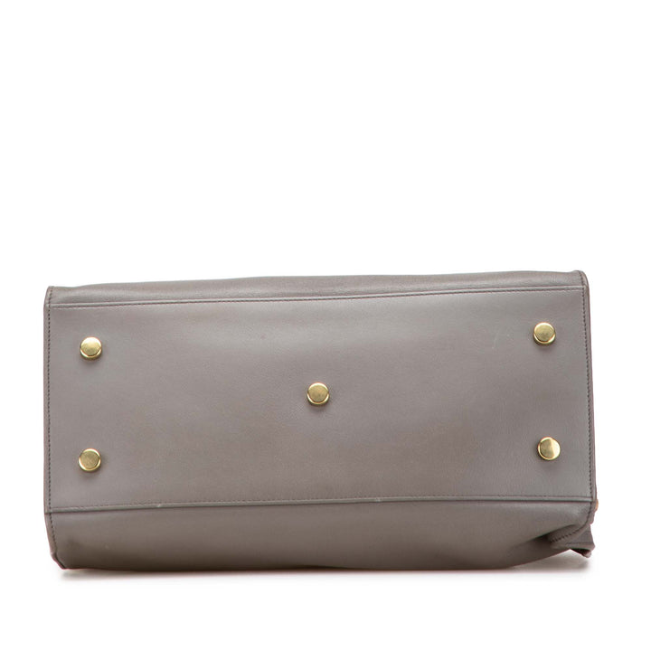Saint Laurent Small Cuir Monogram Cabas Sac cartable Gris