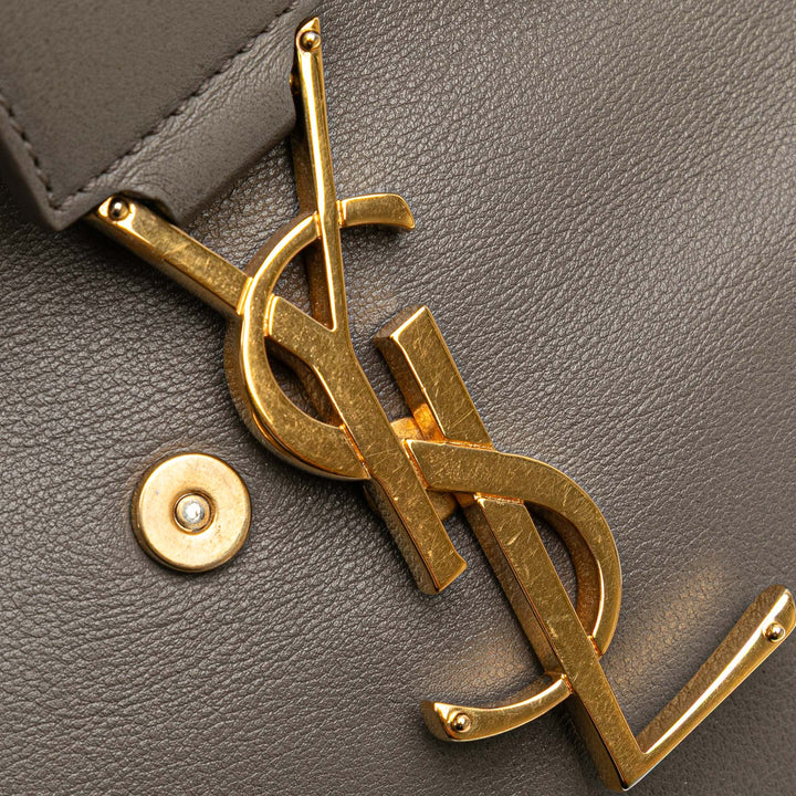 Saint Laurent Small Cuir Monogram Cabas Sac cartable Gris