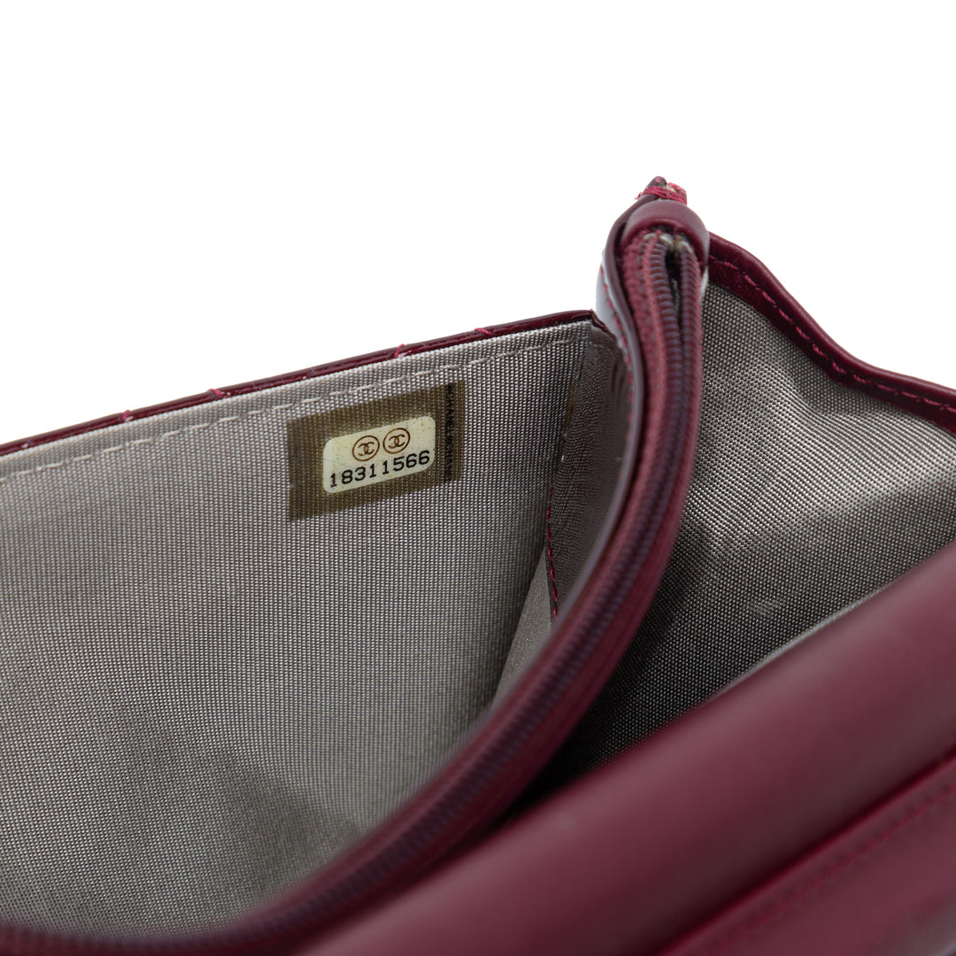 Chanel CC Matelassé Cuir verni Brilliant Wallet on Chain