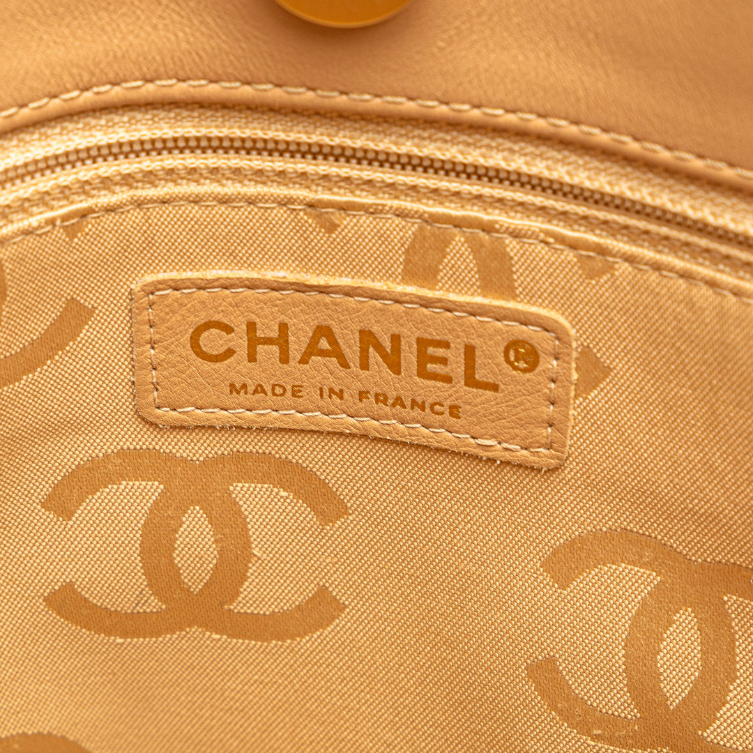Chanel Small CC Cuir de veau Wild Stitch Cabas Marron