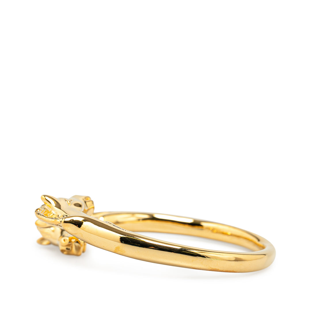 Gold Plated Cheval Double Horse Bangle Gold - Gaby Paris