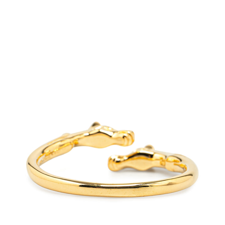 Gold Plated Cheval Double Horse Bangle Gold - Gaby Paris