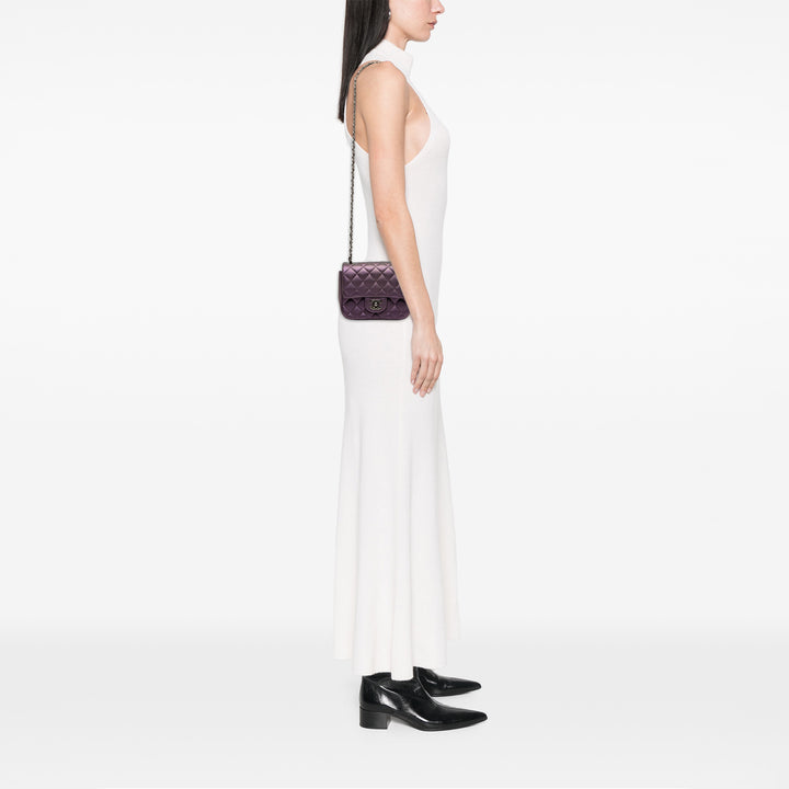 Chanel Classic Carré Irisé Rabat simple Mini Cuir d'agneau