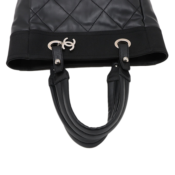 Chanel Small Matelassé Coated Toile Paris Biarritz Cabas
