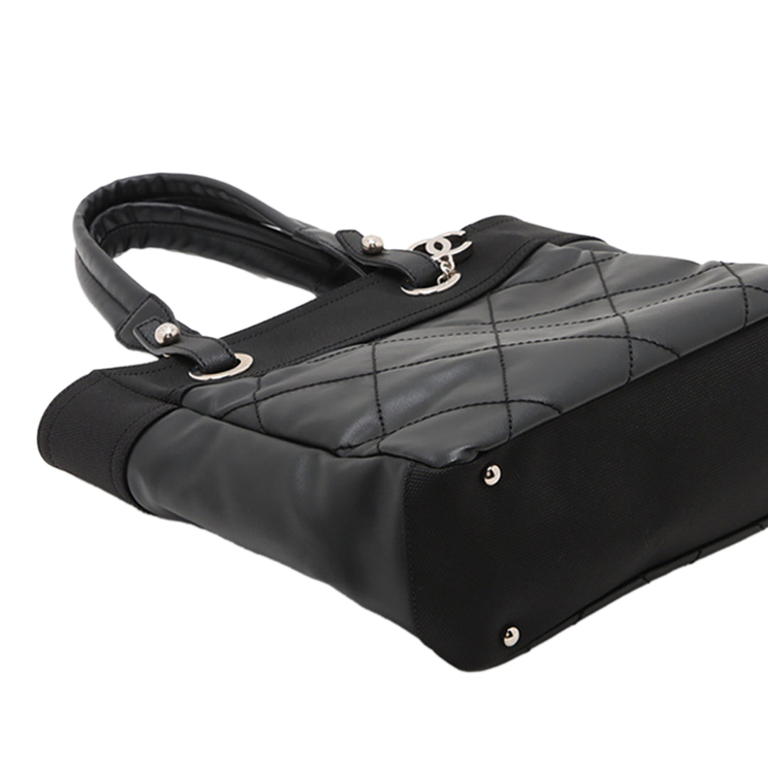 Chanel Small Matelassé Coated Toile Paris Biarritz Cabas