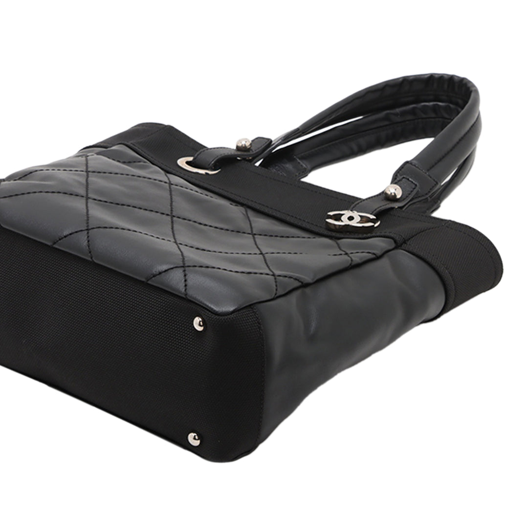 Chanel Small Matelassé Coated Toile Paris Biarritz Cabas