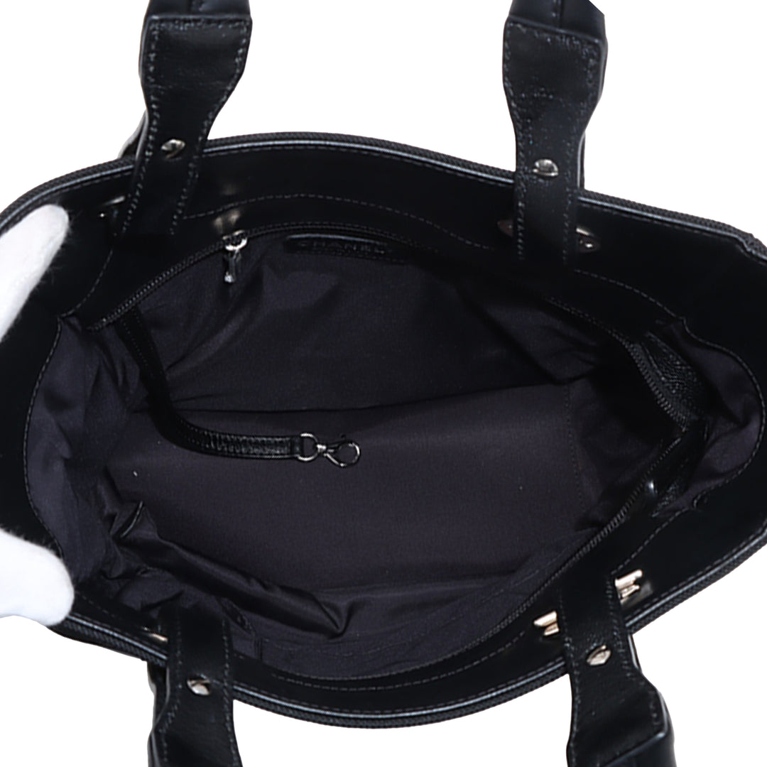 Chanel Small Matelassé Coated Toile Paris Biarritz Cabas