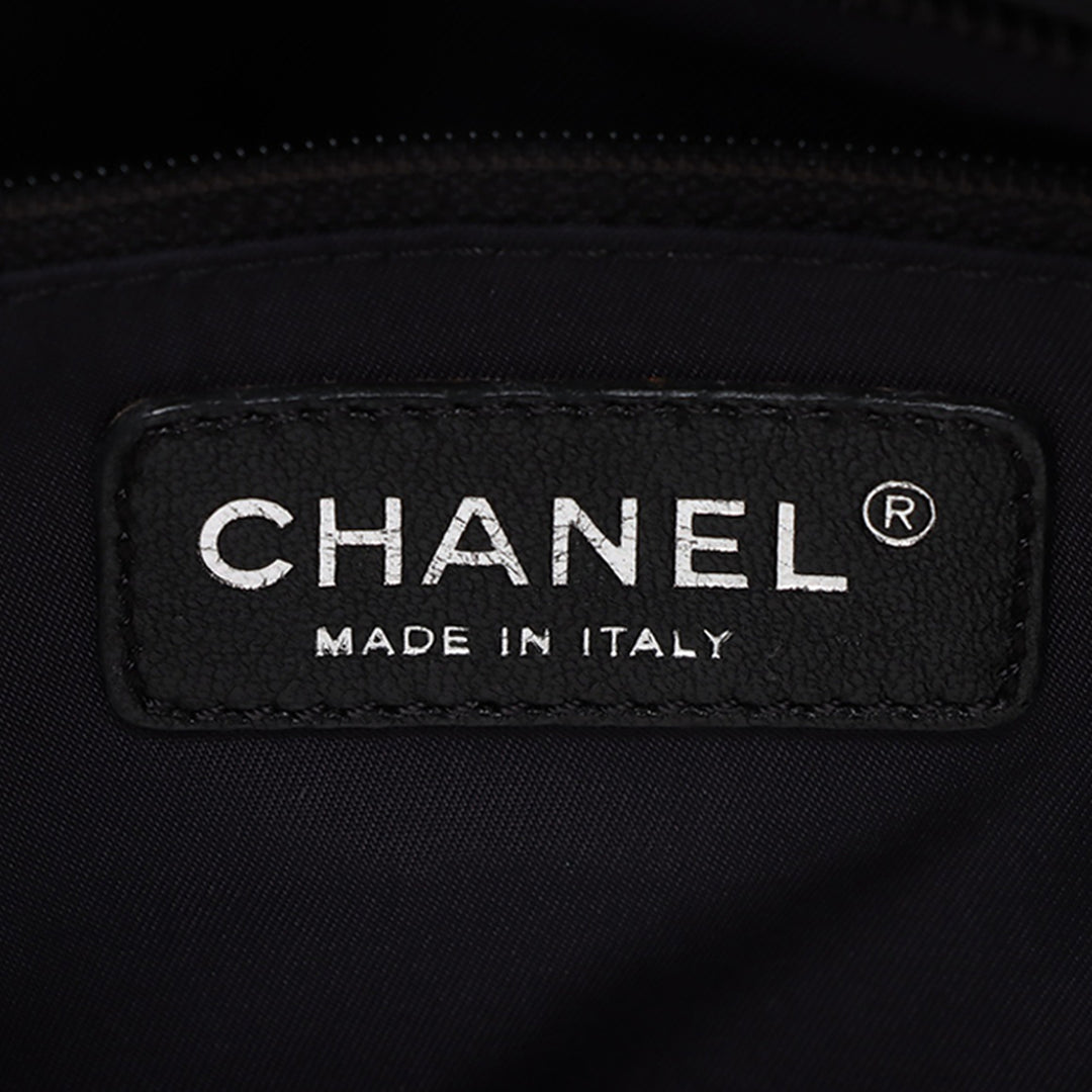 Chanel Small Matelassé Coated Toile Paris Biarritz Cabas
