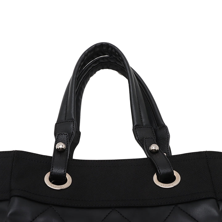 Chanel Small Matelassé Coated Toile Paris Biarritz Cabas