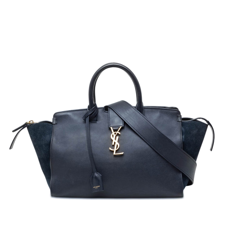 Saint Laurent Small Daim à finitions Cuir de veau Downtown Cabas