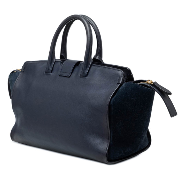 Saint Laurent Small Daim à finitions Cuir de veau Downtown Cabas