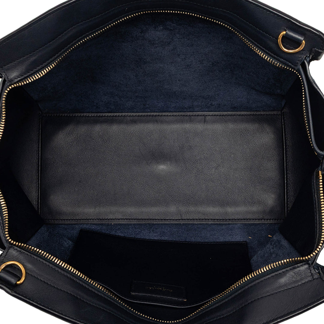 Saint Laurent Small Daim à finitions Cuir de veau Downtown Cabas