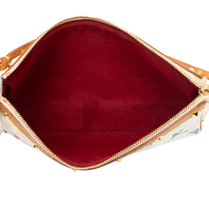 Louis Vuitton Pochette Accessoires Monogram Multicolore Blanc – vue 4 – GABY PARIS