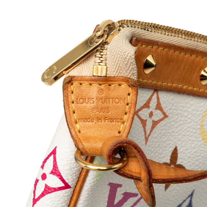 Louis Vuitton Pochette Accessoires Monogram Multicolore Blanc – vue 5 – GABY PARIS