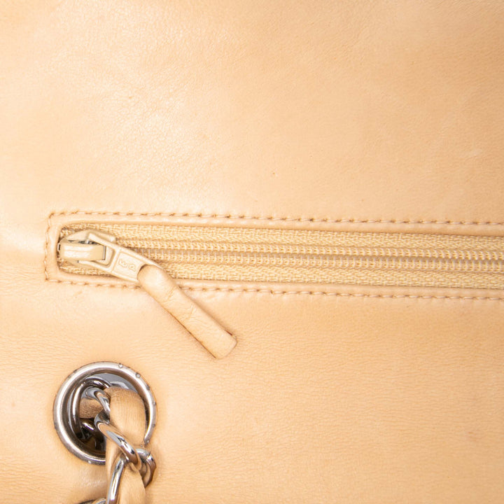 Small Classic Lambskin Double Flap Brown - Gaby Paris