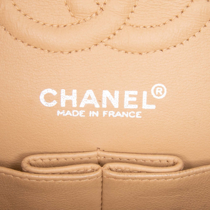 Small Classic Lambskin Double Flap Brown - Gaby Paris