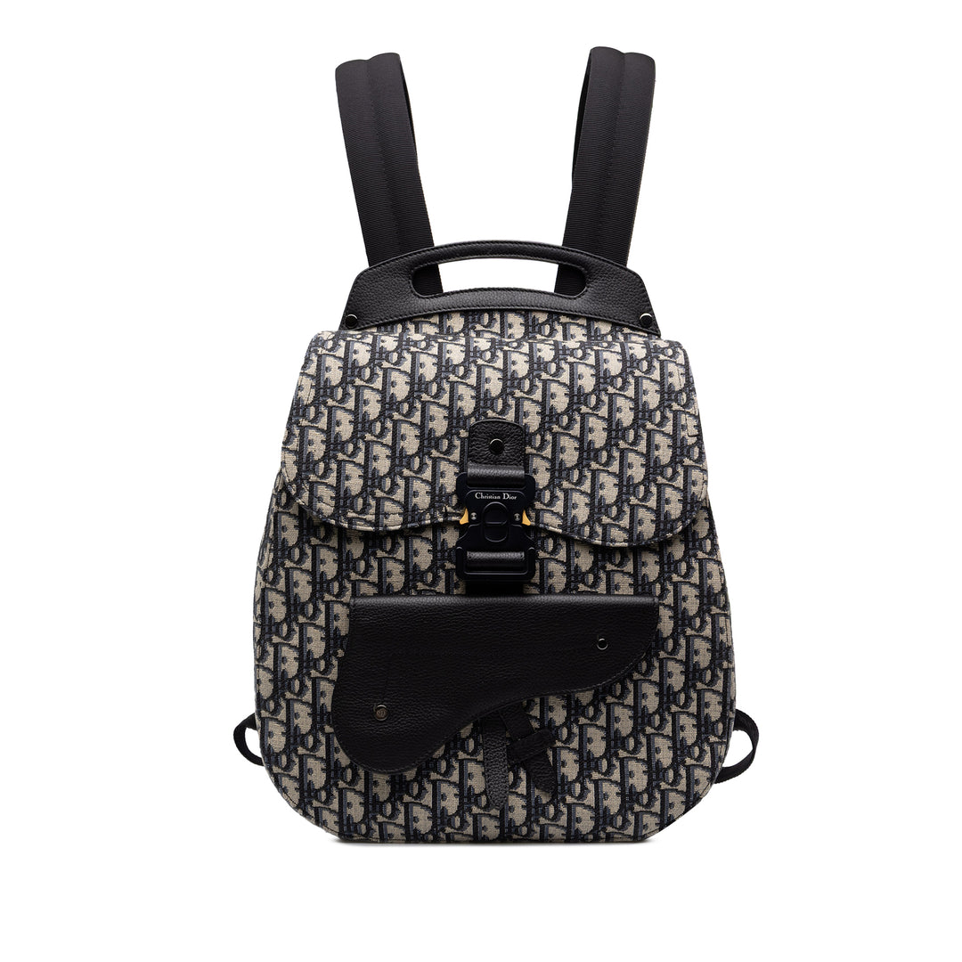 Dior Saddle Sac à dos Oblique Bleu – vue principale – GABY PARIS