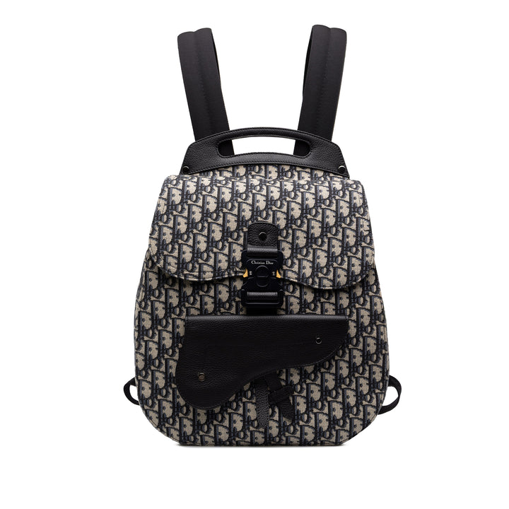 Dior Saddle Sac à dos Oblique Bleu – vue principale – GABY PARIS