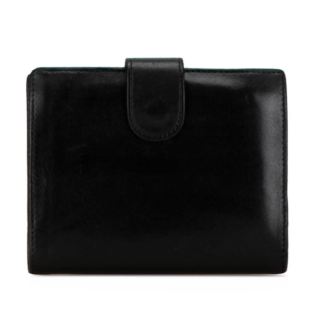 CC Lambskin Compact Wallet Black - Gaby Paris