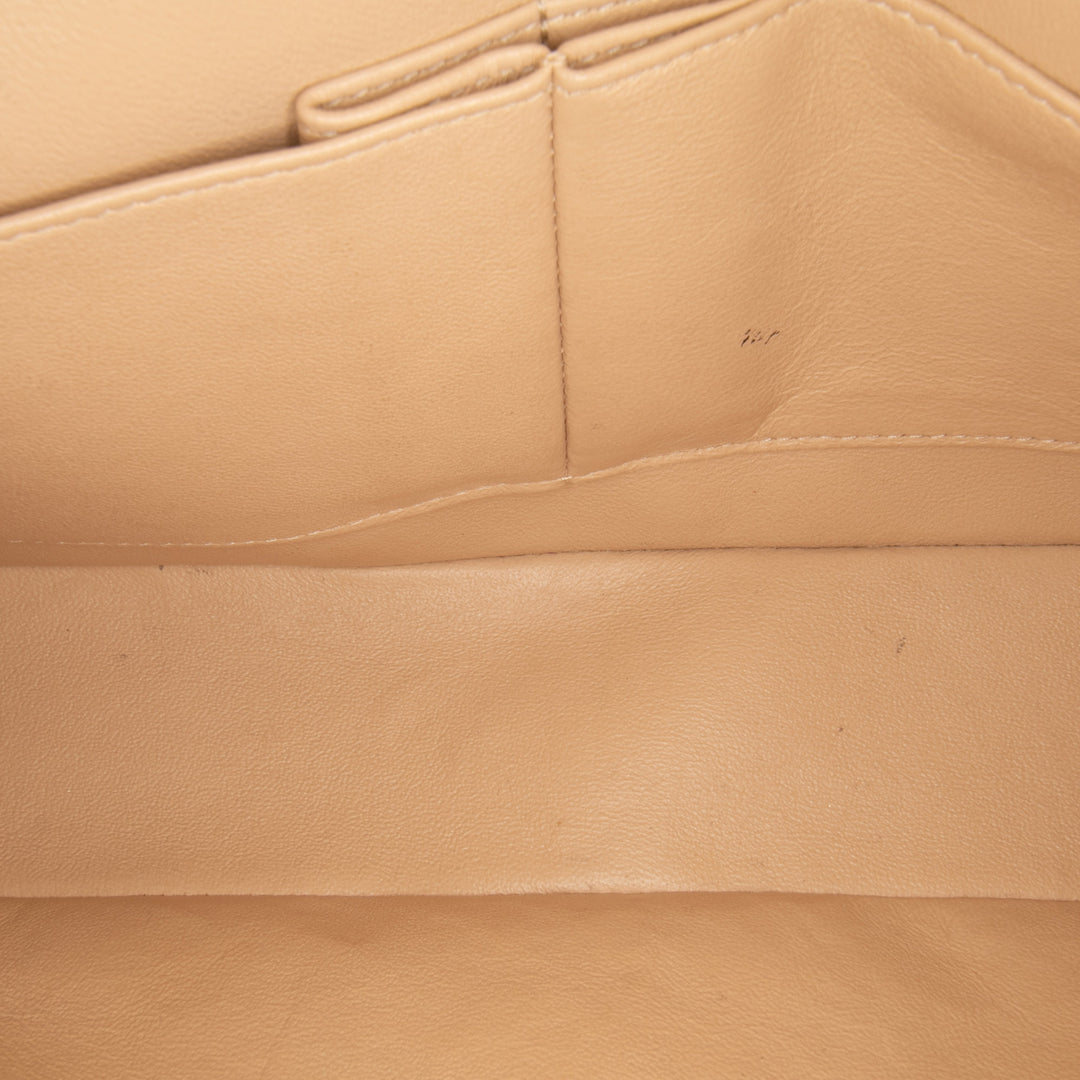 Medium Classic Lambskin Double Flap Brown - Gaby Paris