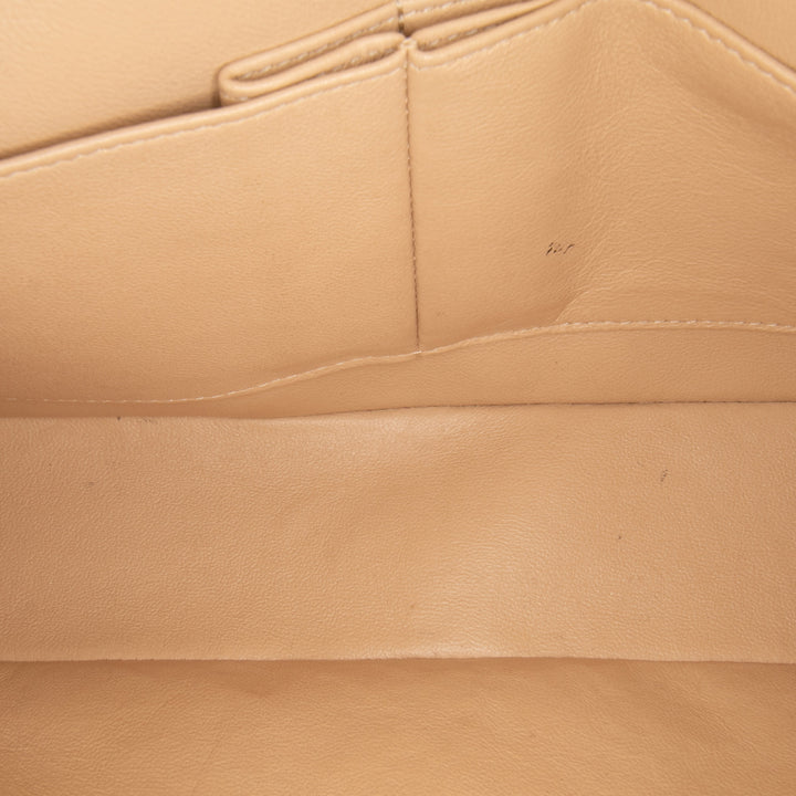 Medium Classic Lambskin Double Flap Brown - Gaby Paris