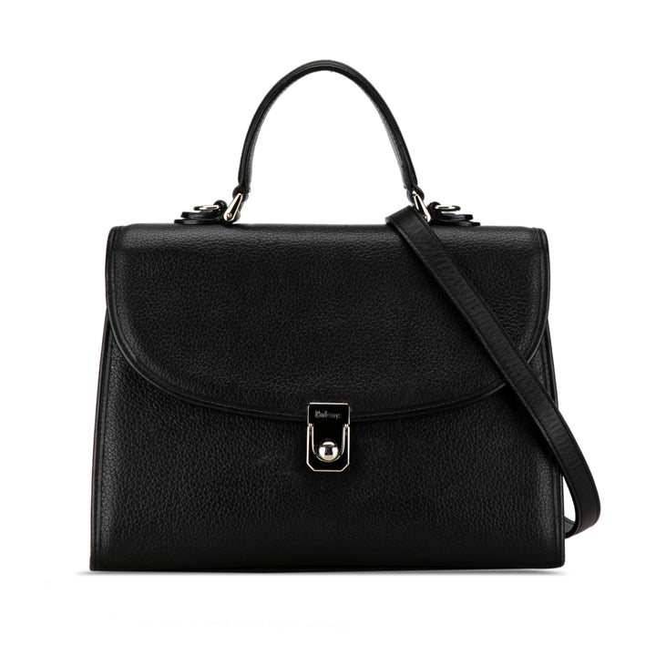 Leather Satchel Black - Gaby Paris