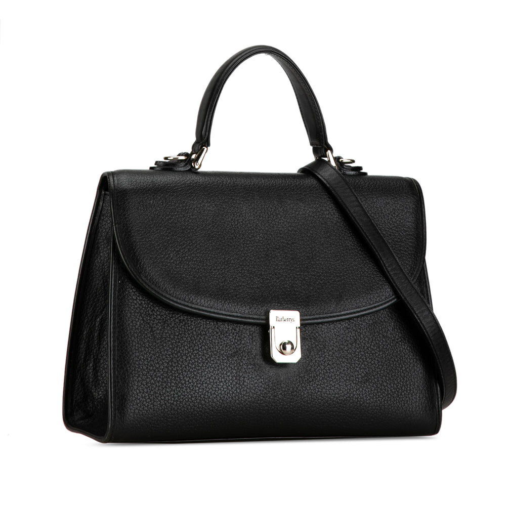 Leather Satchel Black - Gaby Paris