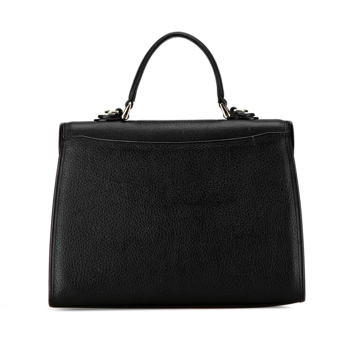 Leather Satchel Black - Gaby Paris