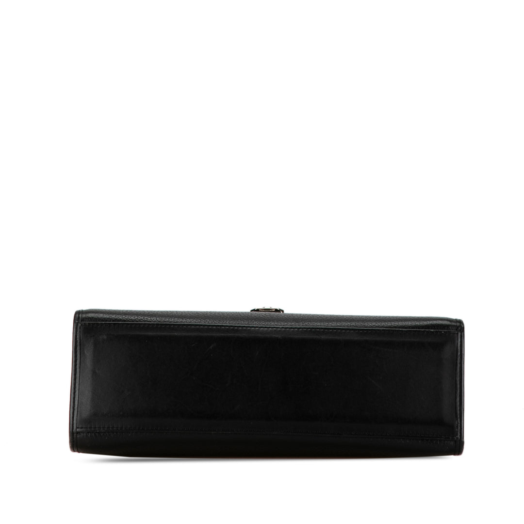 Leather Satchel Black - Gaby Paris