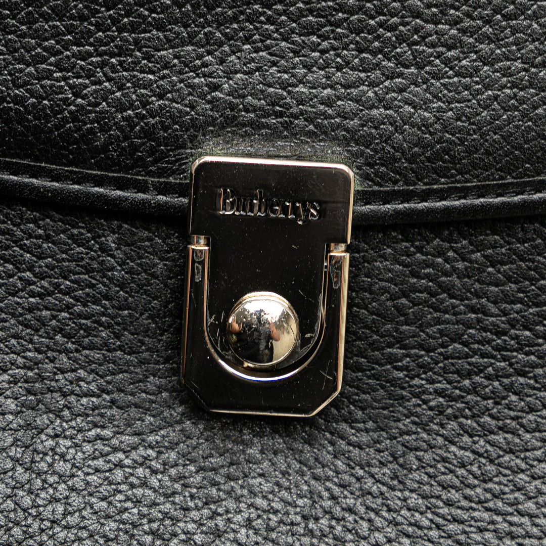 Leather Satchel Black - Gaby Paris