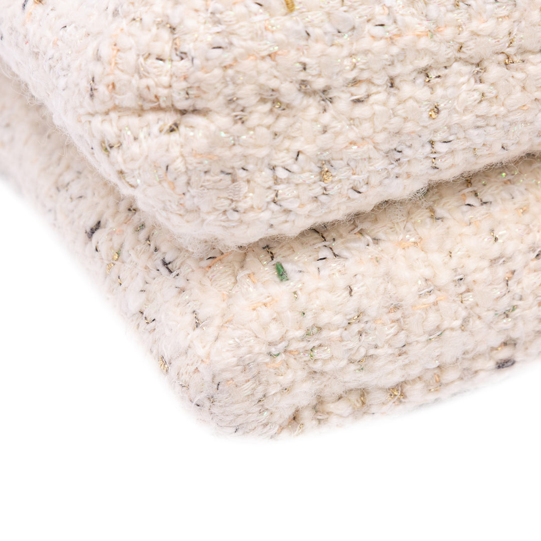 Tweed Knock on Wood Satchel White - Gaby Paris