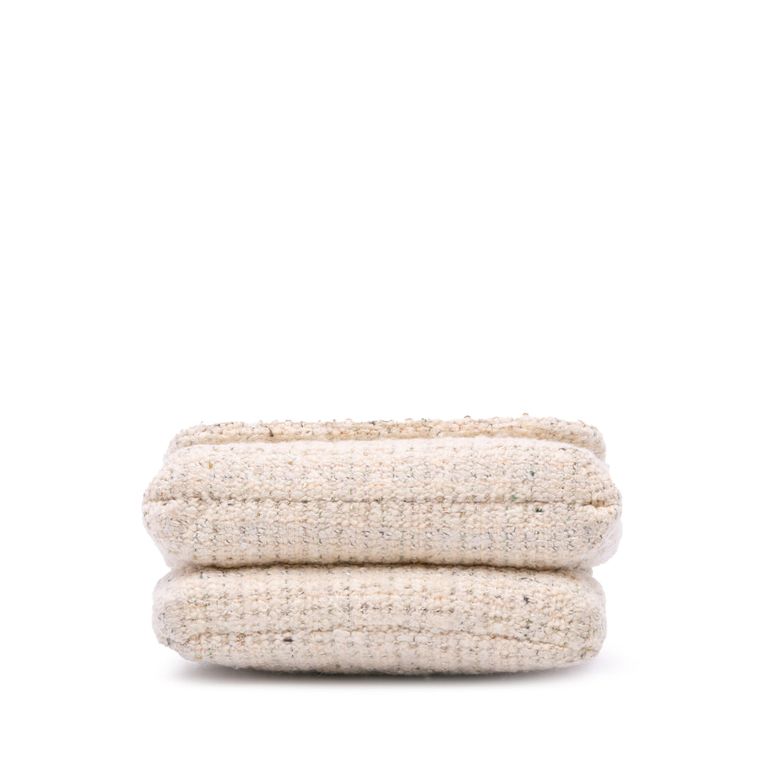Tweed Knock on Wood Satchel White - Gaby Paris