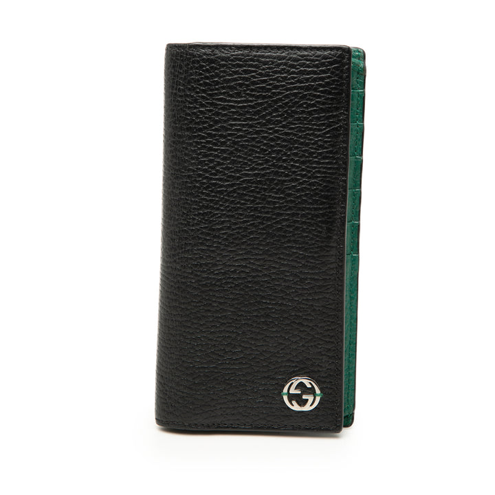 Gucci Cuir de veau Interlocking G Bifold Portefeuille long