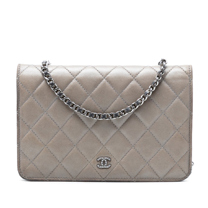 Chanel CC Matelassé Rabat intégral Wallet on Chain Cuir d'agneau