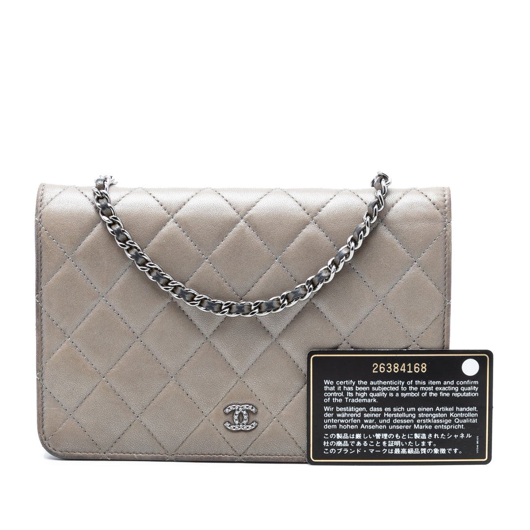 Chanel CC Matelassé Rabat intégral Wallet on Chain Cuir d'agneau