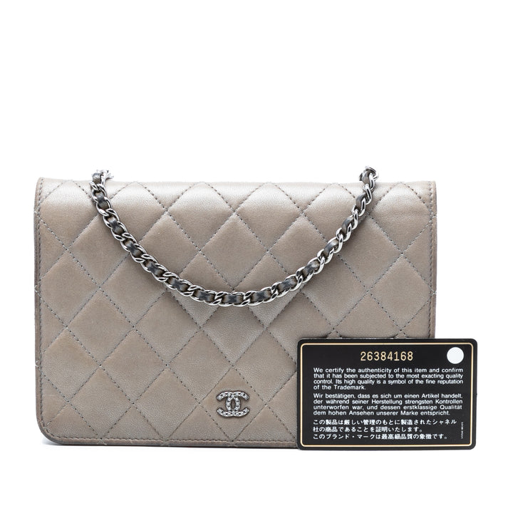 Chanel CC Matelassé Rabat intégral Wallet on Chain Cuir d'agneau
