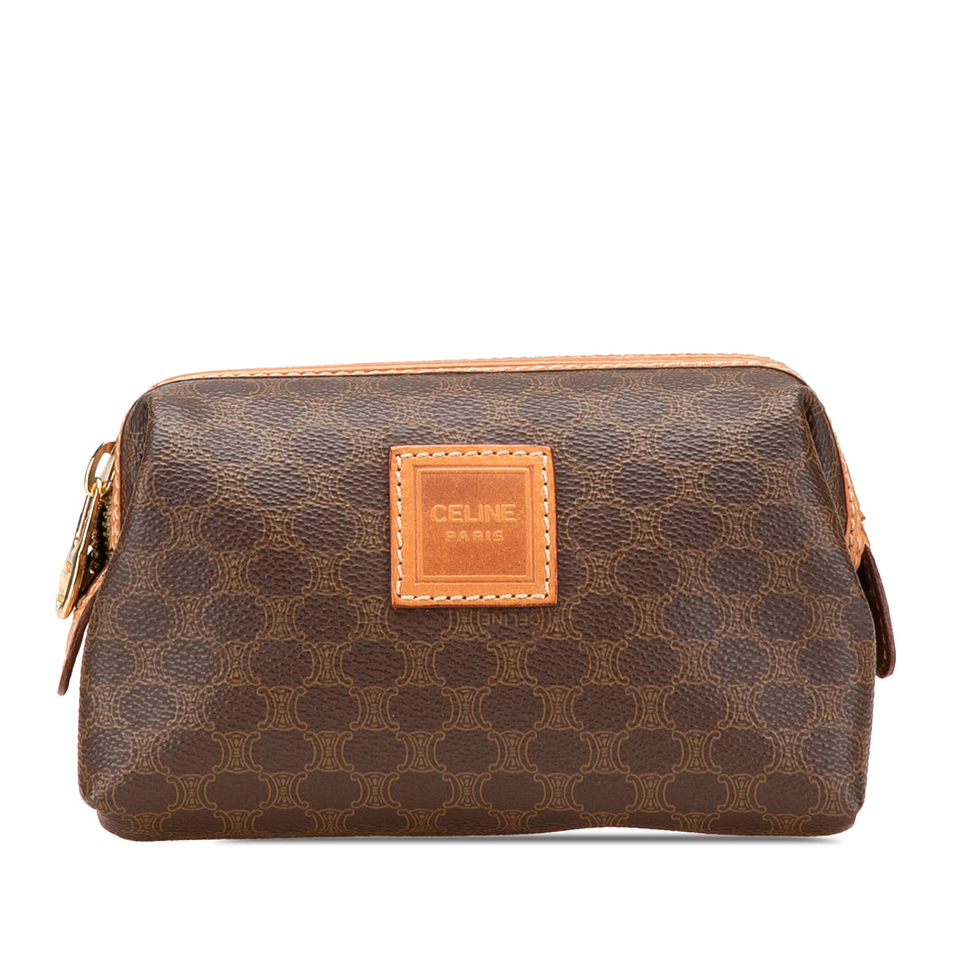 Macadam Coated Canvas Pouch Brown - Gaby Paris