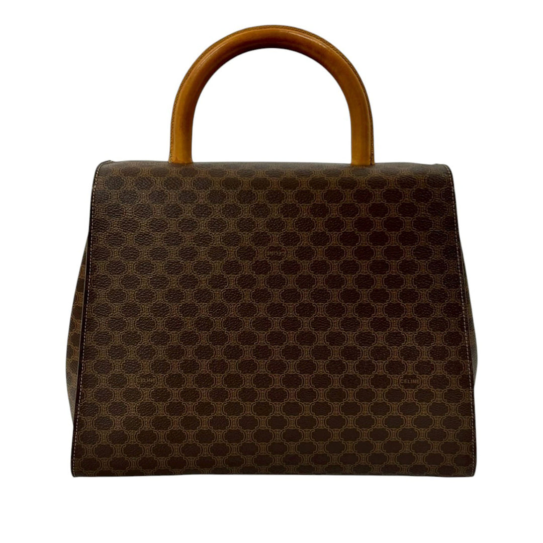 Celine Sac à main Macadam Medallion Toile enduite Marron – vue 2 – GABY PARIS