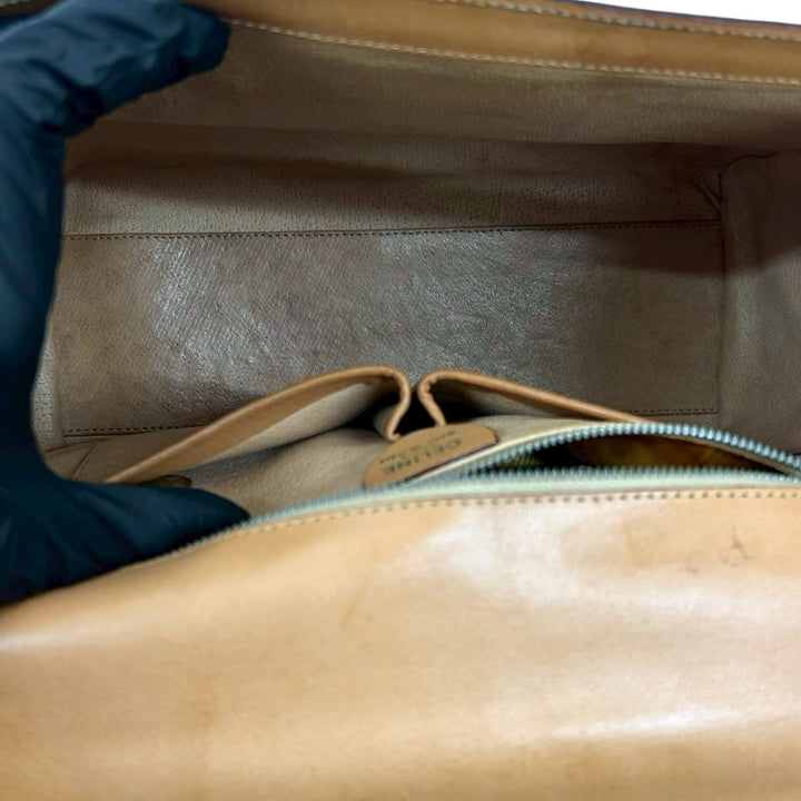 Celine Sac à main Macadam Medallion Toile enduite Marron – vue 3 – GABY PARIS