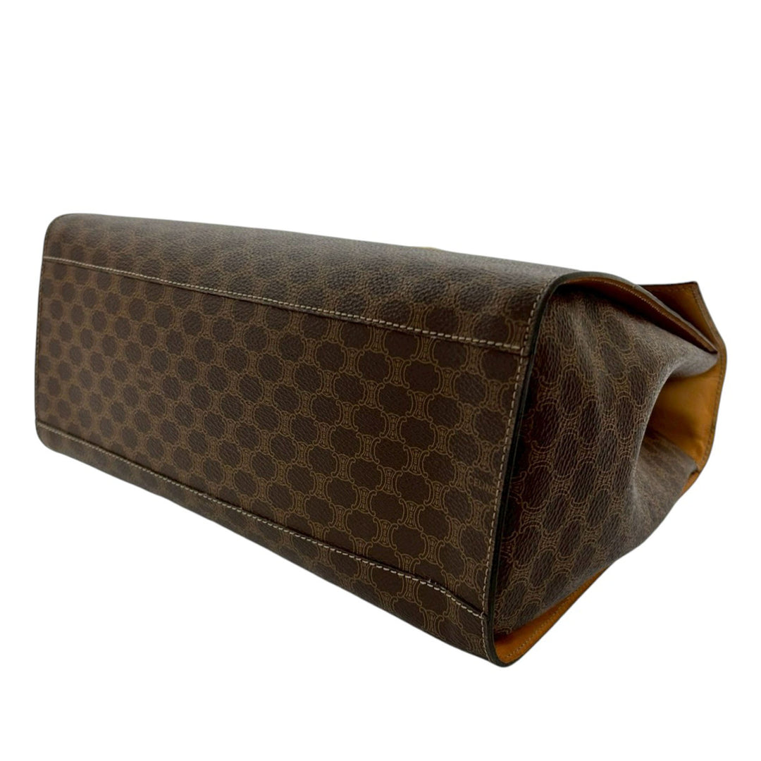 Celine Sac à main Macadam Medallion Toile enduite Marron – vue 6 – GABY PARIS