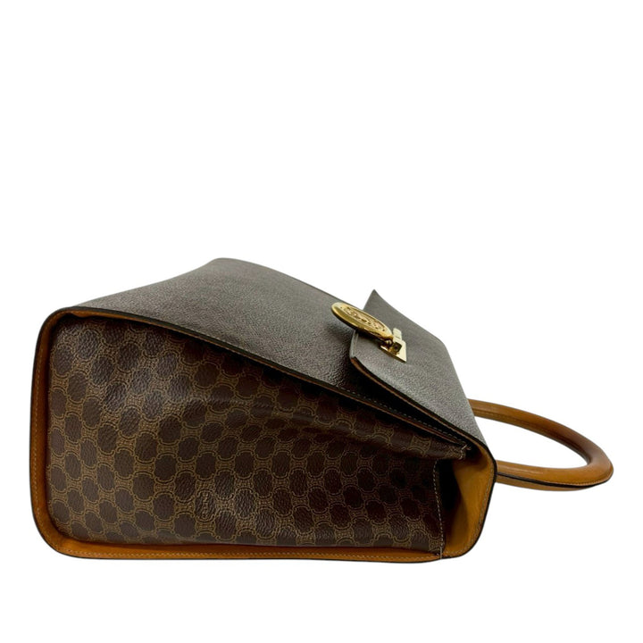 Celine Sac à main Macadam Medallion Toile enduite Marron – vue 9 – GABY PARIS