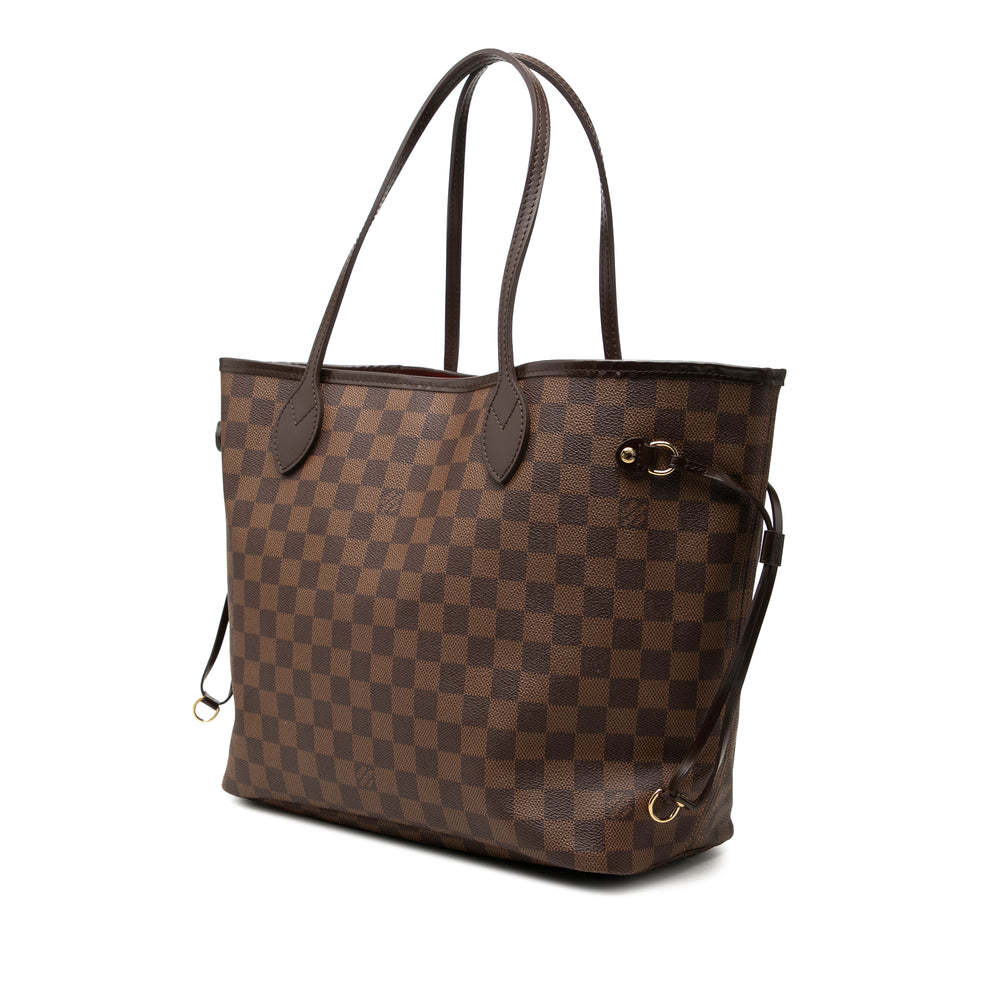 Louis Vuitton Neverfull MM Damier Ébène Marron – vue 2 – GABY PARIS