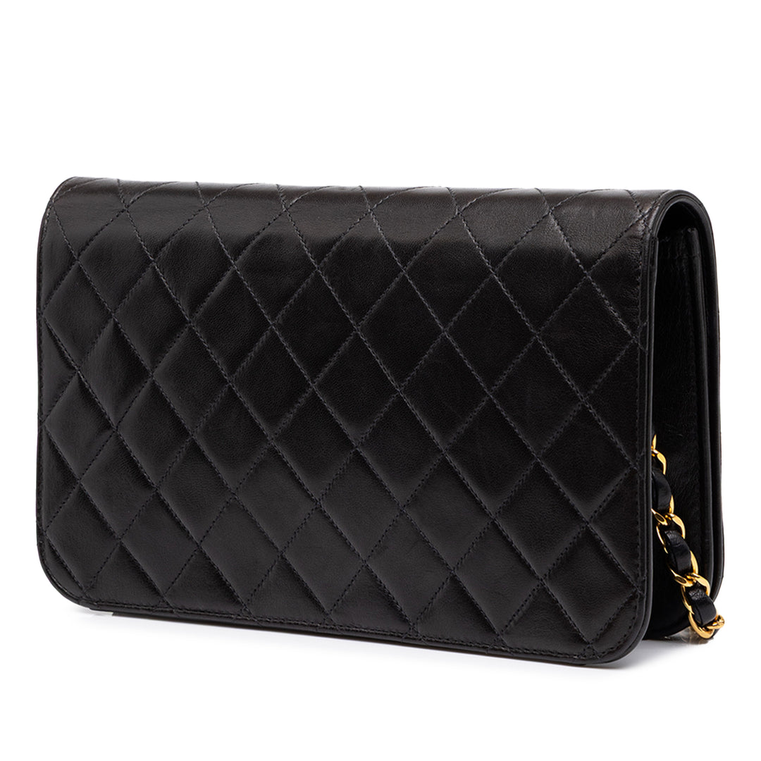 Chanel CC Matelassé Rabat intégral Moyen Cuir d'agneau Noir – vue 2 – GABY PARIS