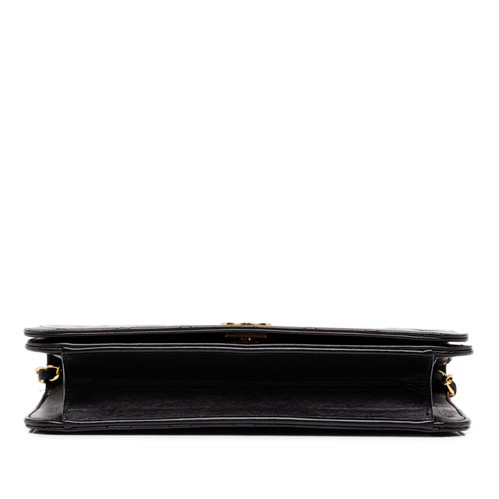Chanel CC Matelassé Rabat intégral Moyen Cuir d'agneau Noir – vue 3 – GABY PARIS